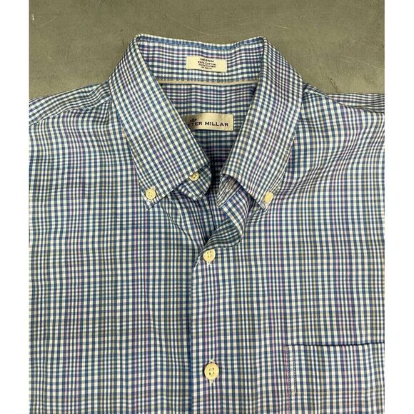 Peter Millar Long Sleeve Button Down Shirt Mens‎ Medium Multicolor Plaid - Picture 5 of 8